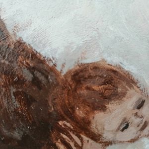 Mother and Child Art Print: Motherhood Painting Poster in Neutral Colours (Unframed)