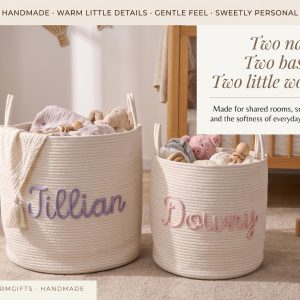 Custom Handmade Basket | Cotton rope weaving | Storage Basket | XS-XL | Option Icons