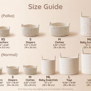 Custom Handmade Basket | Cotton rope weaving | Storage Basket | XS-XL | Option Icons