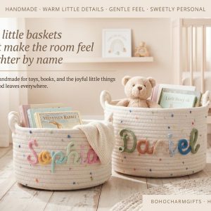 Custom Handmade Basket | Cotton rope weaving | Storage Basket | XS-XL | Option Icons